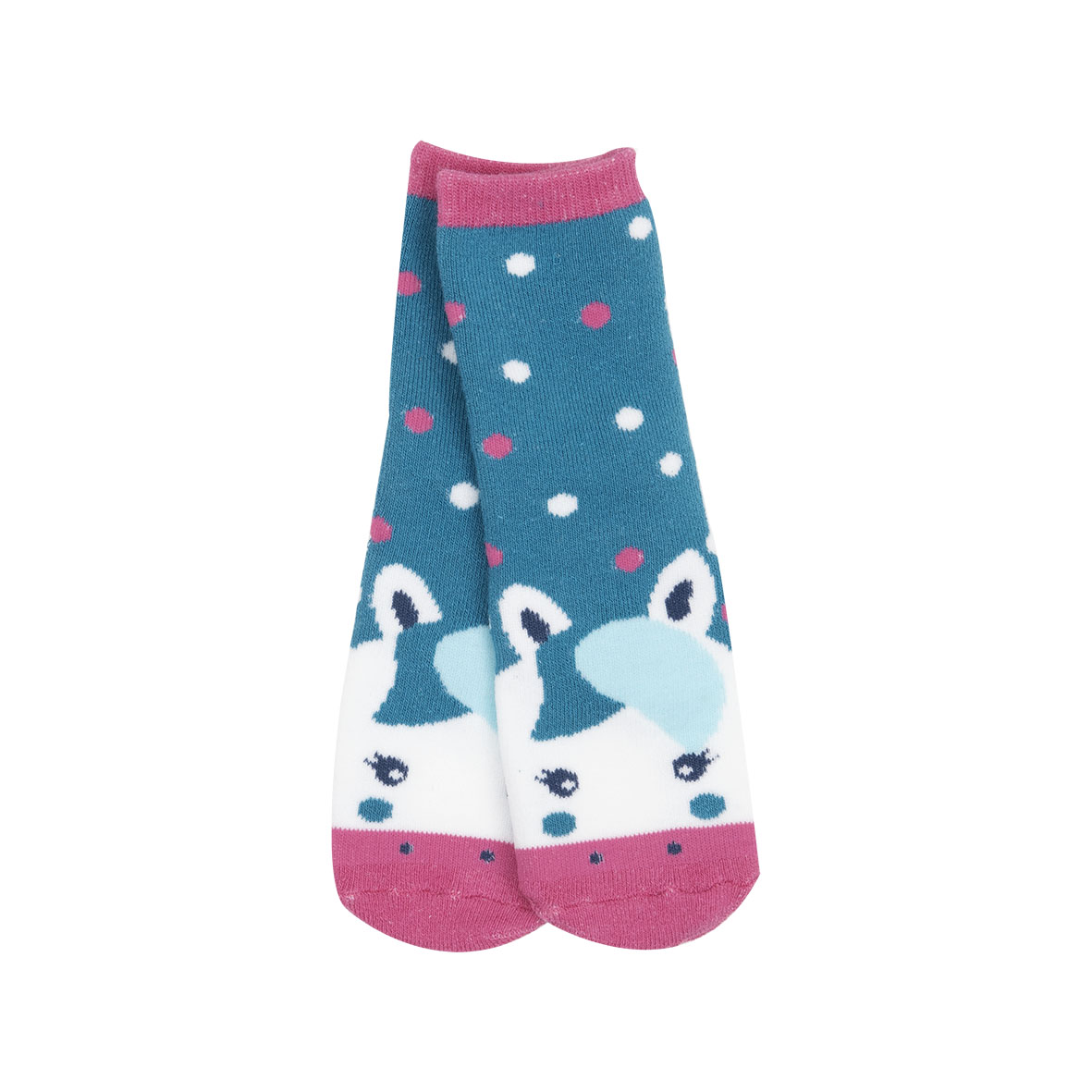 Calze antiscivolo bimba blue/rosa - Mawi