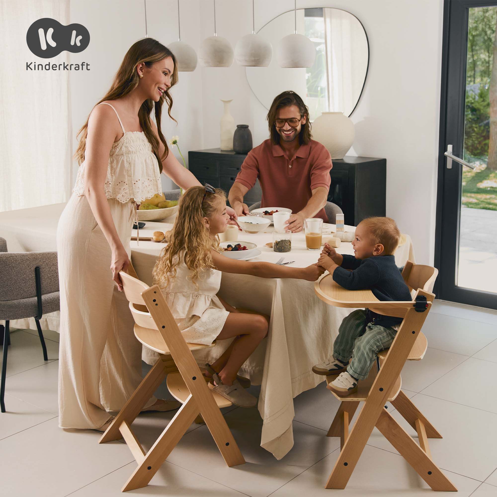 Seggiolone pappa enock natural wood - kinderkraft - KinderKraft