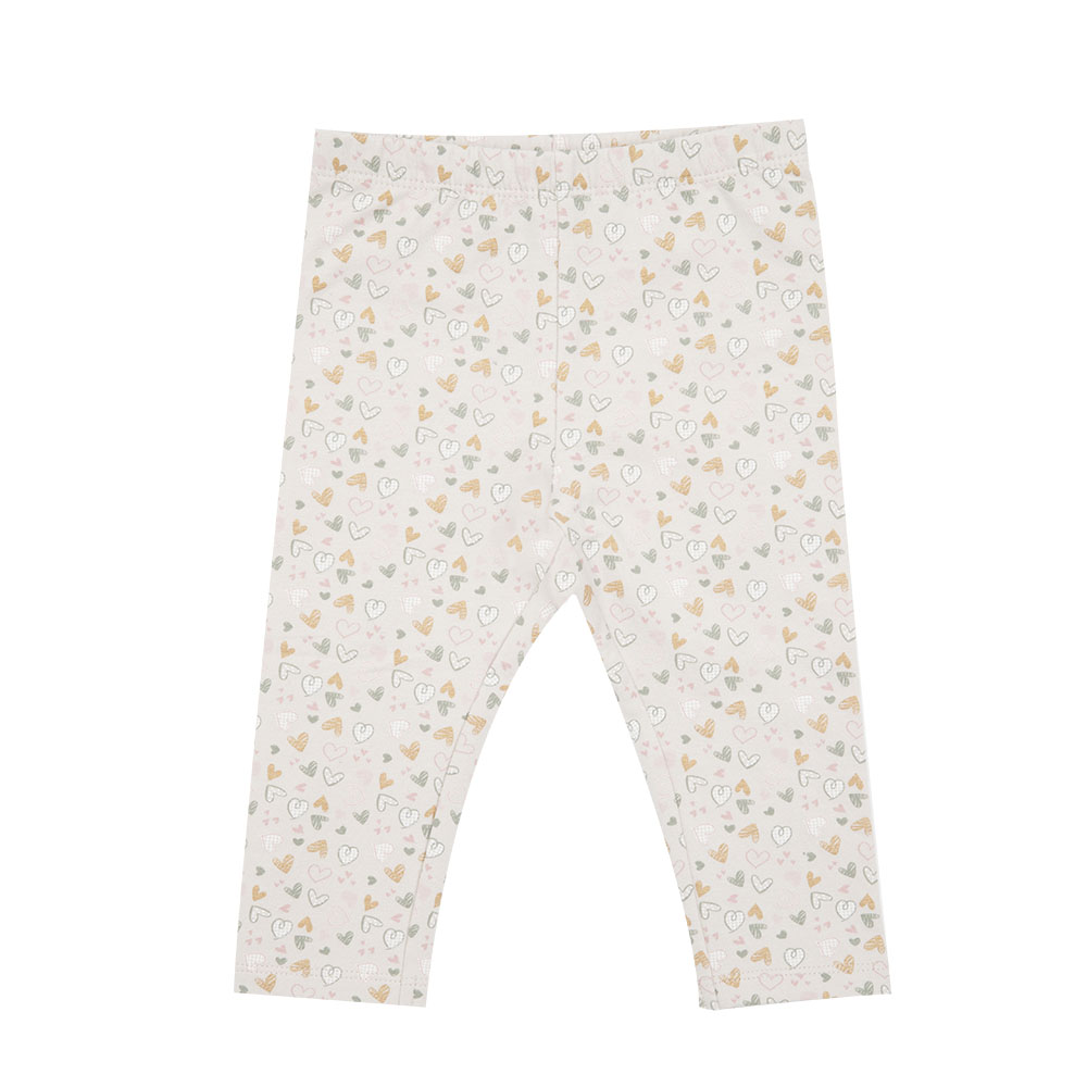 Legging felpato bimba beige stampato - Mawi