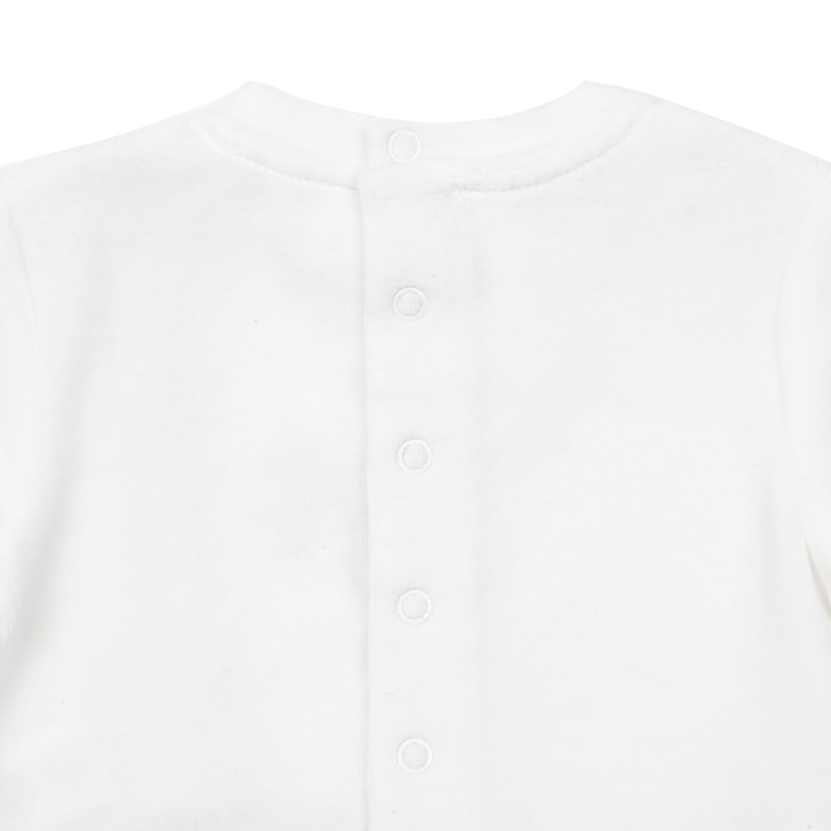 Tutina ciniglia rigata con bretelle bimbo bianco/marrone - Mawi