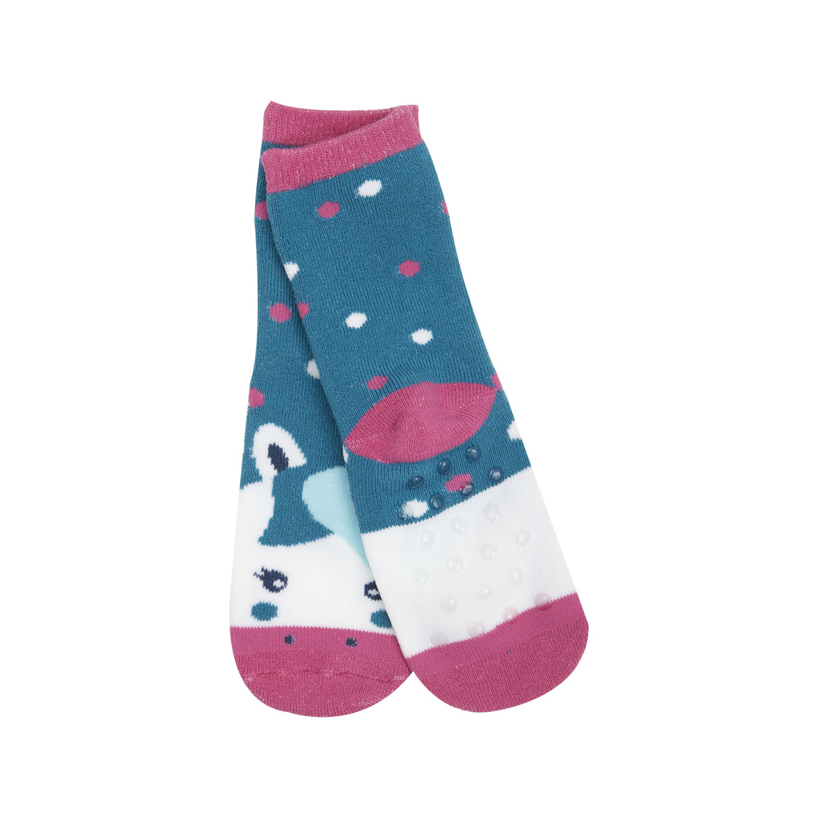 Calze antiscivolo bimba blue/rosa - Mawi