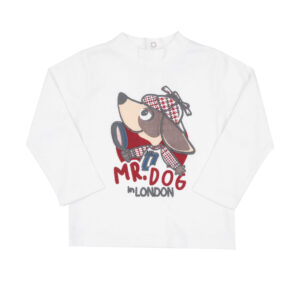 T-shirt maniche lunghe bimbo panna stampata - Mawi