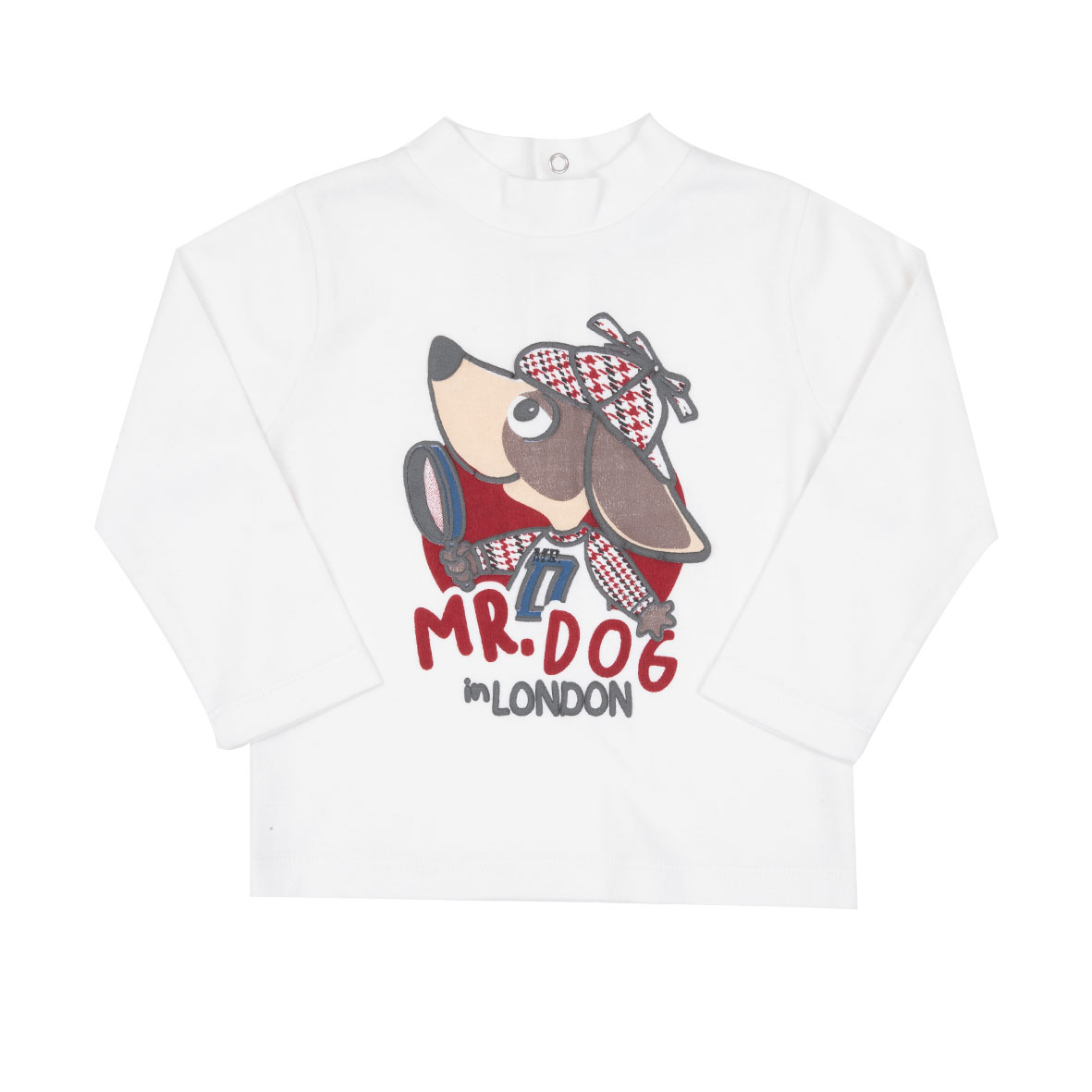 T-shirt maniche lunghe bimbo panna stampata - Mawi