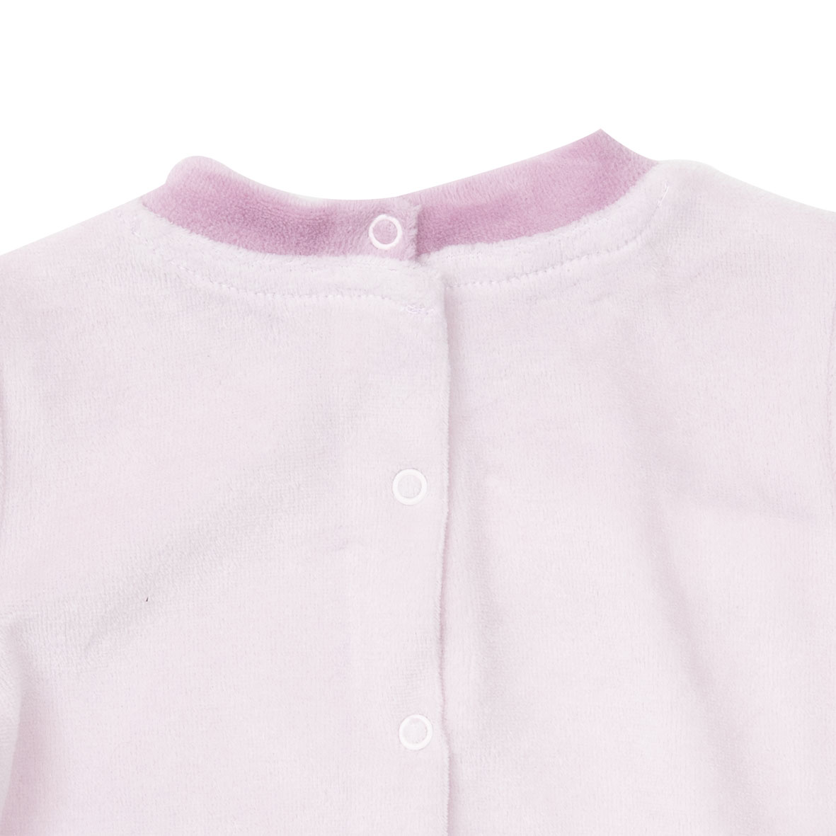 Tutina ciniglia bimba rosa chiaro stampata - Mawi