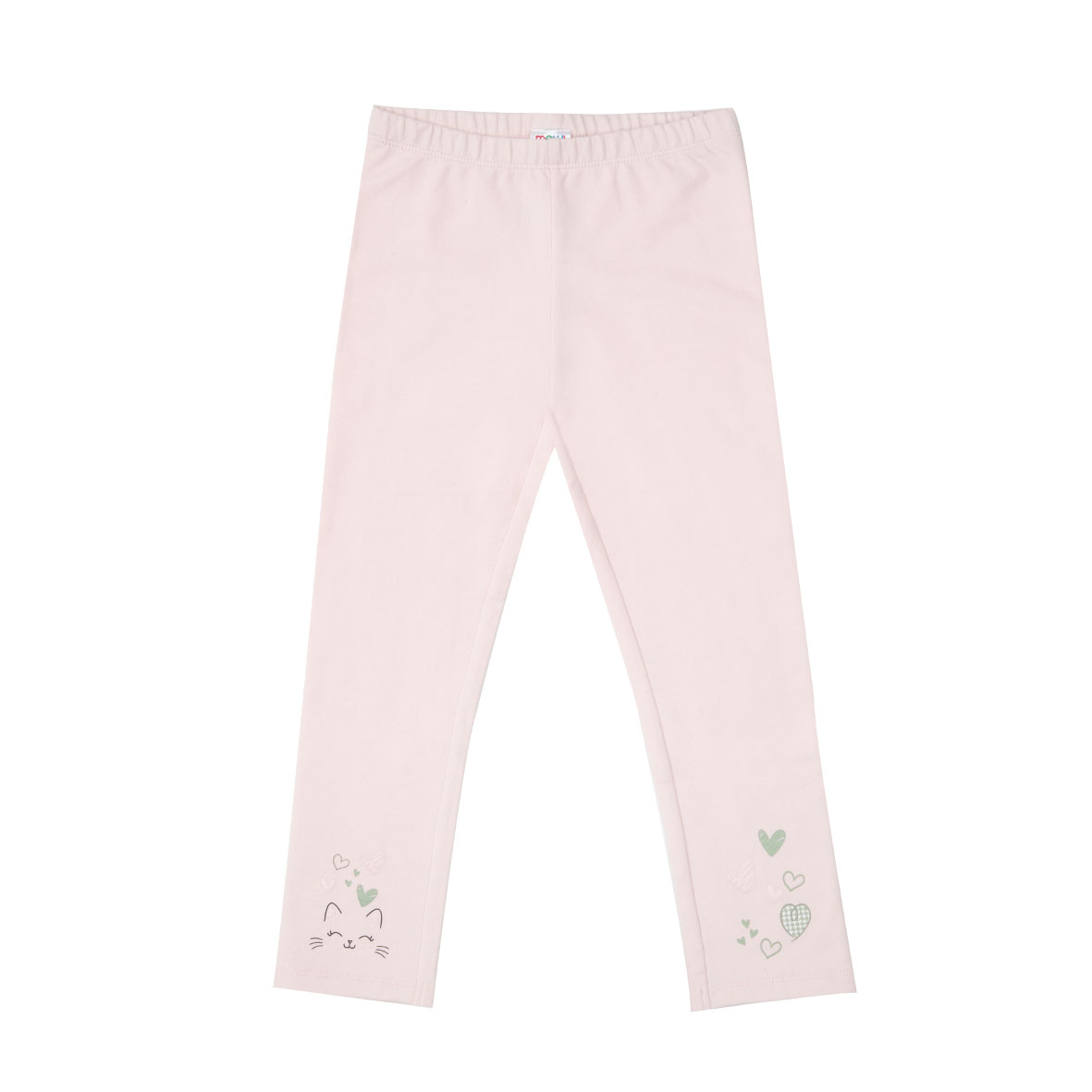 Legging stretch bimba rosa chiaro stampa piccola - Mawi