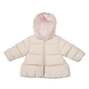 Piumino imbottito con cappuccio bimba beige - Mawi