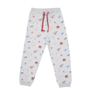 Pantalone felpato bimbo grigio chiaro "university" - Mawi