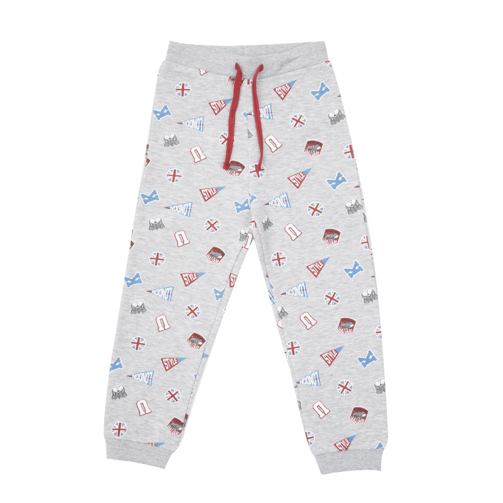 Pantalone felpato bimbo grigio chiaro "university" - Mawi