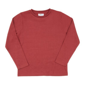 Maglia maniche lunghe bimbo bordeaux - Mawi