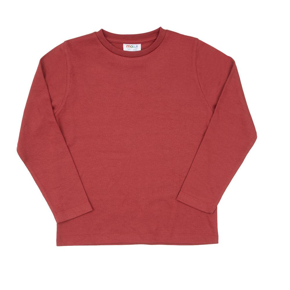 Maglia maniche lunghe bimbo bordeaux - Mawi