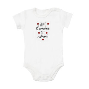 Body mezza manica interlock unisex bianco - Mawi