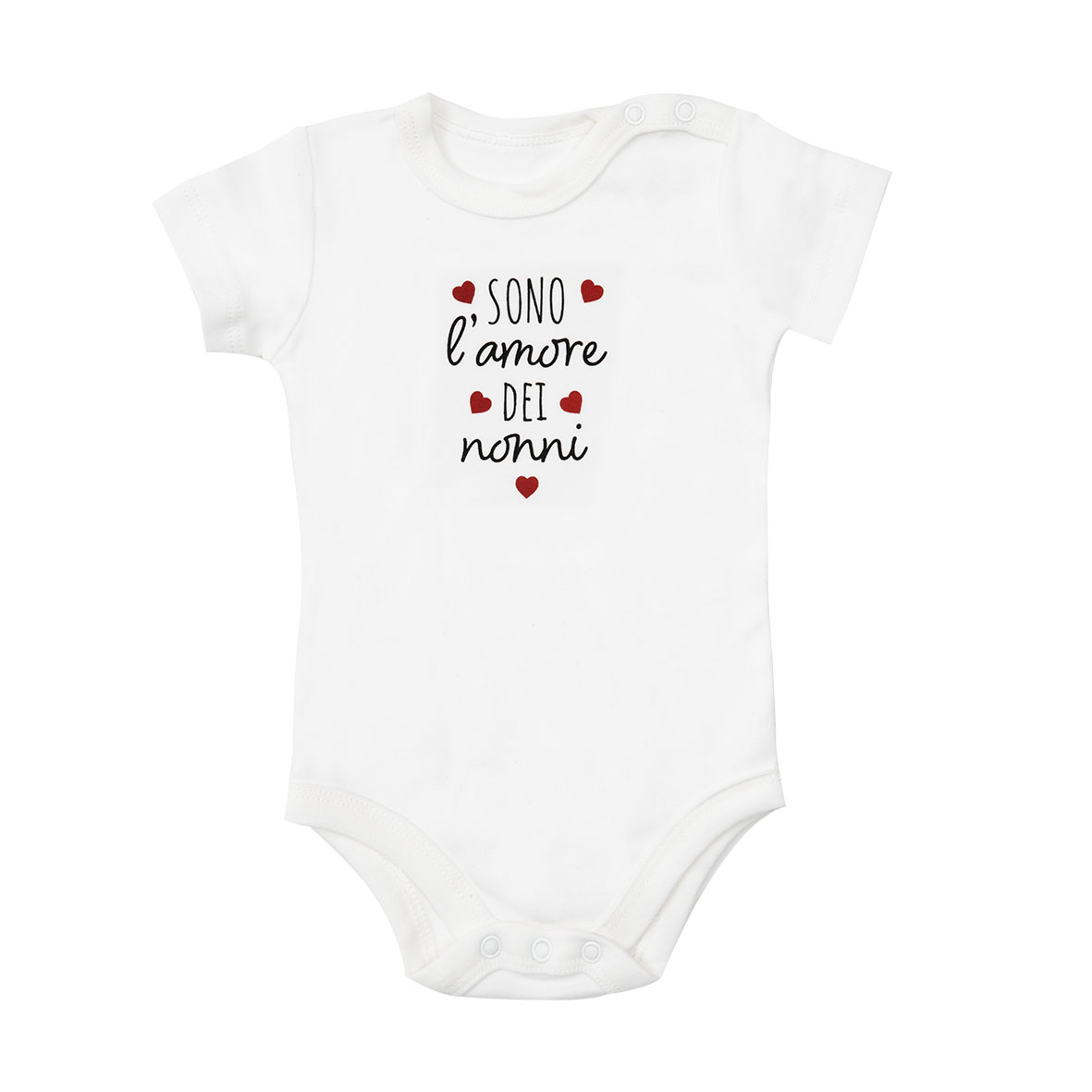 Body mezza manica interlock unisex bianco - Mawi