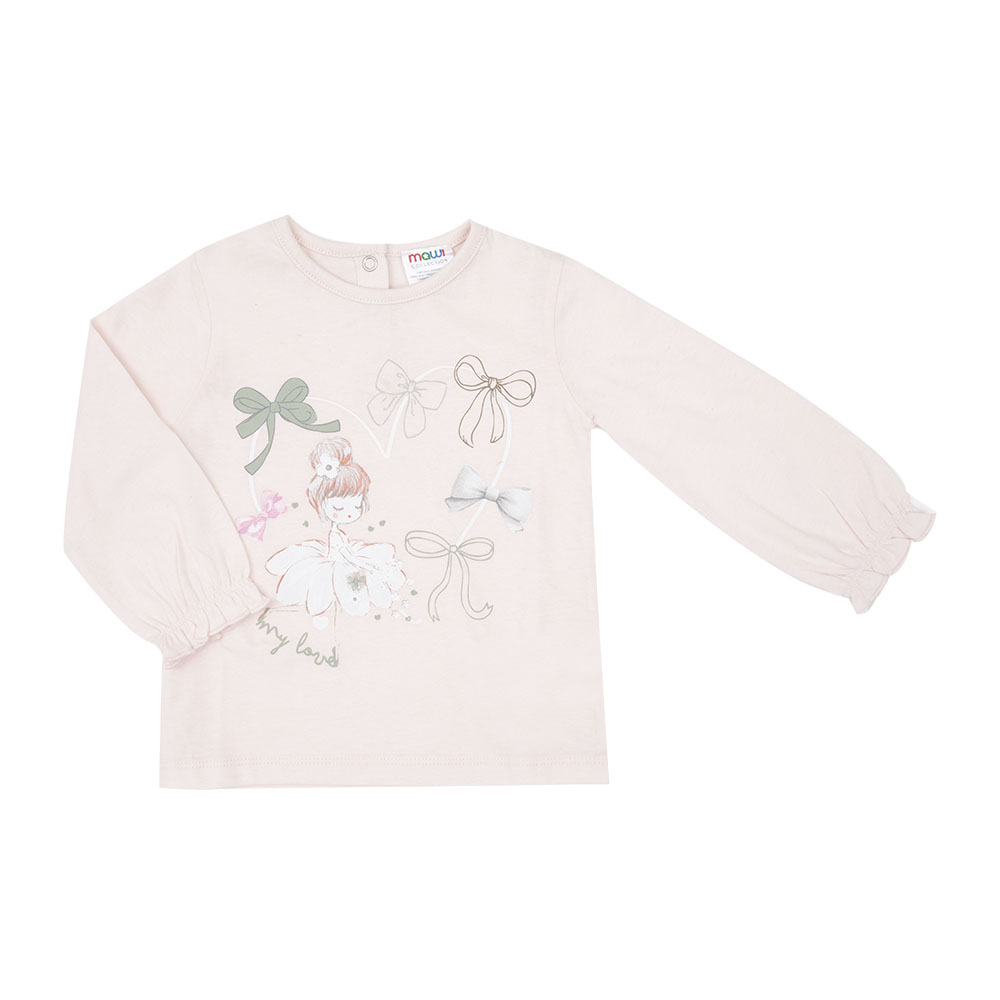 Maglia manica lunga bimba "tenera bambolina" - Mawi