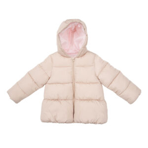 Piumino imbottito con cappuccio bimba beige - Mawi