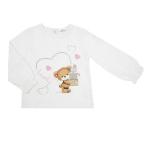 Maglia manica lunga bimba "dolce orsetto" - Mawi