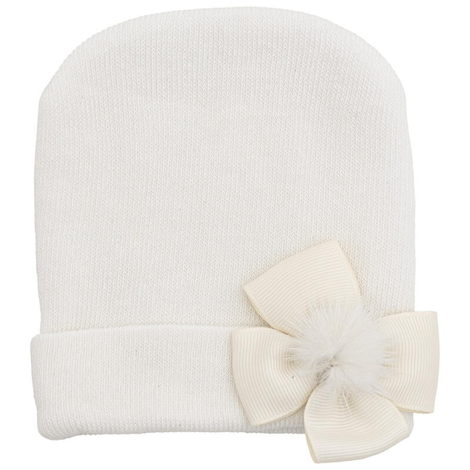 Cappello con applicazione fiocco visone - MAFER