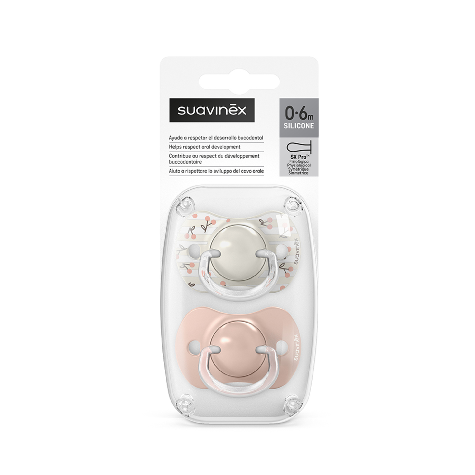 Succhietto birdies sxpro 0-6 mesi 2 pezzi rosa - suavinex - Suavinex