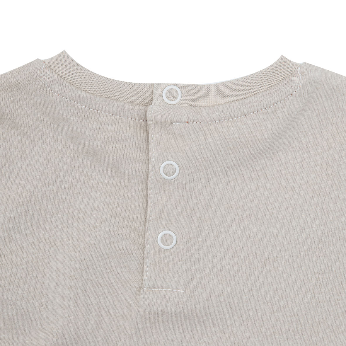 T-shirt jersey manica lunga bimbo beige stampata - Mawi