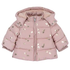 Giubbino con cappuccio staccabile e foglie oro - chicco - Chicco