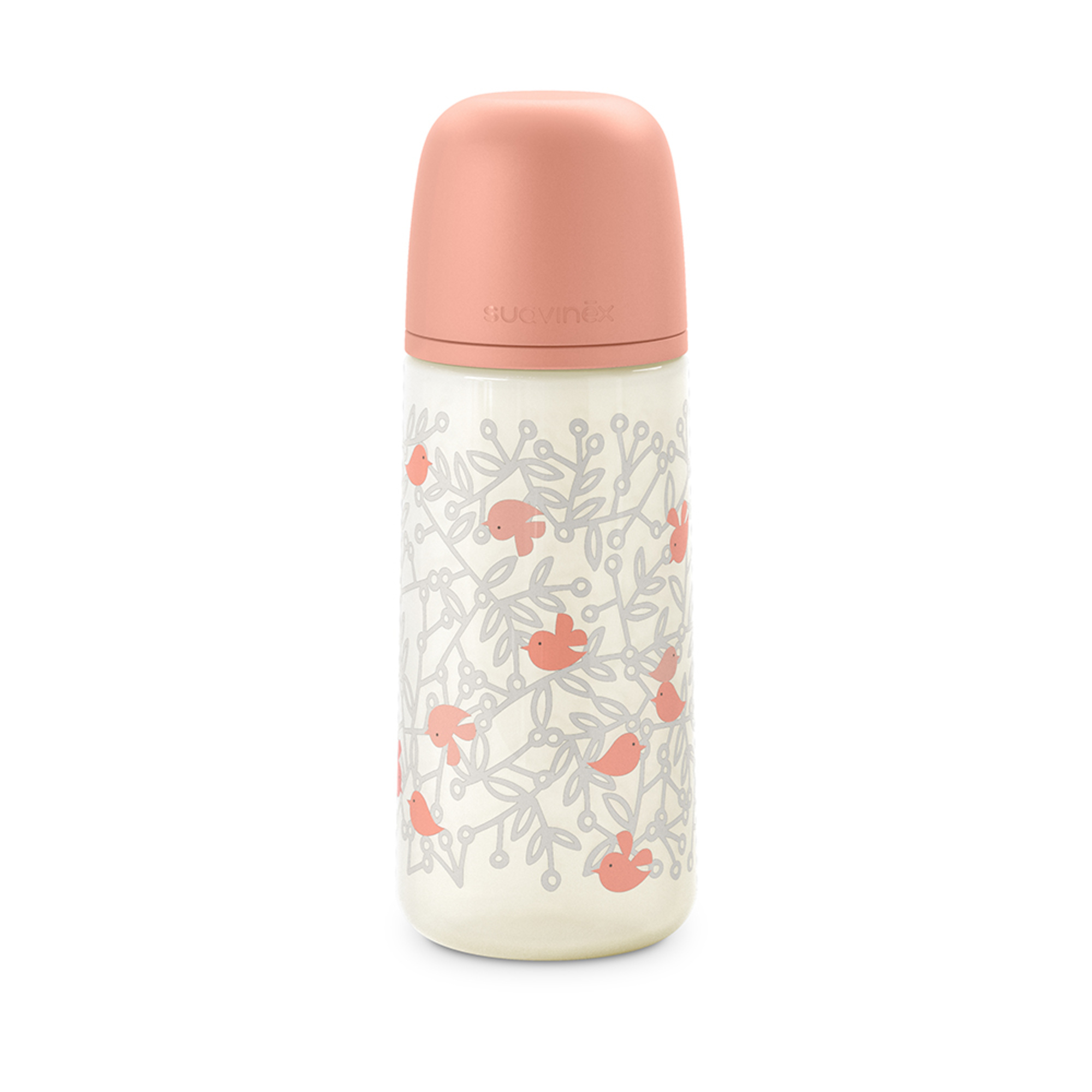 Biberon birdies 360ml sxpro flusso medio +6 mesi rosa - suavinex - Suavinex