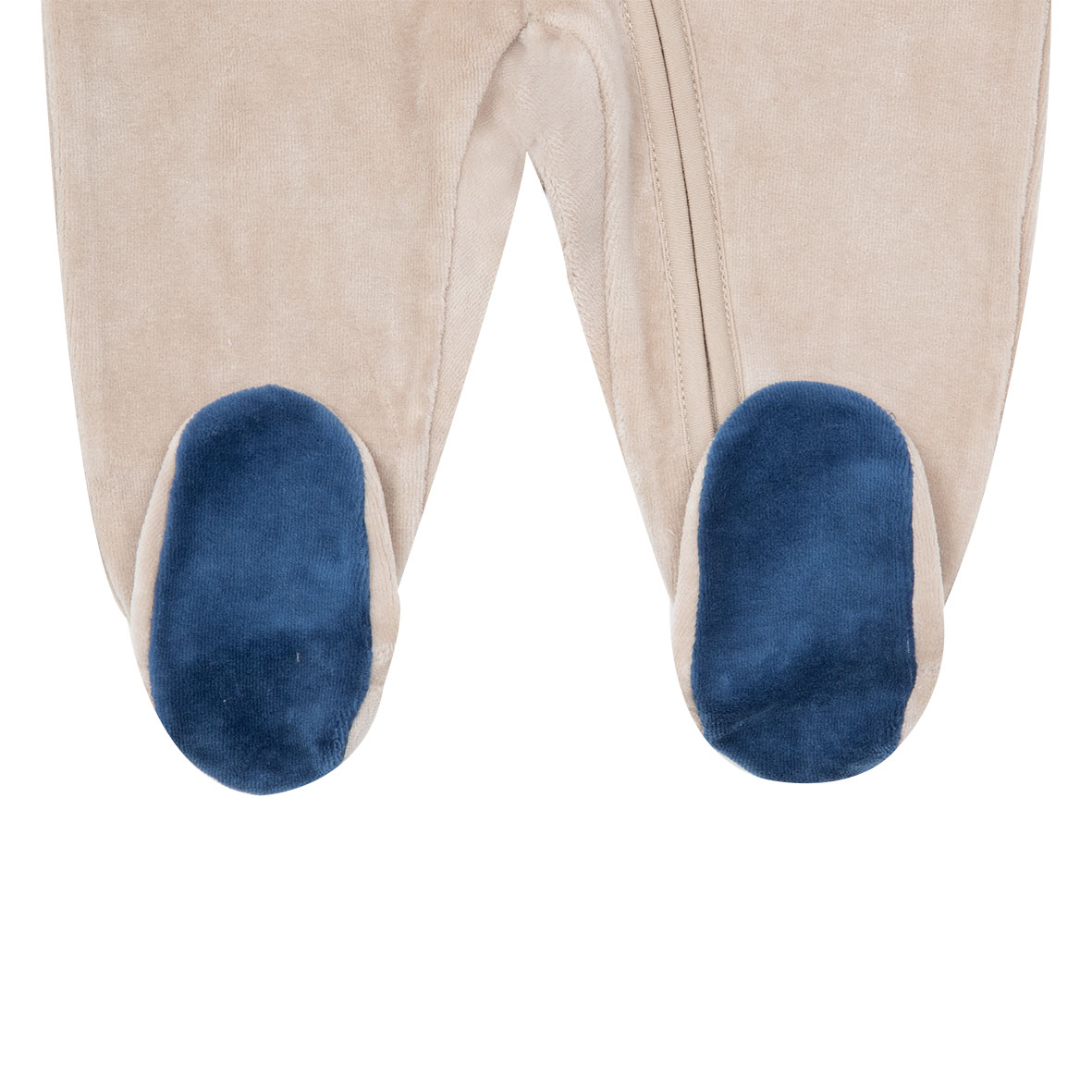 Tutina ciniglia con cappuccio bimbo beige "orsetto" - Mawi