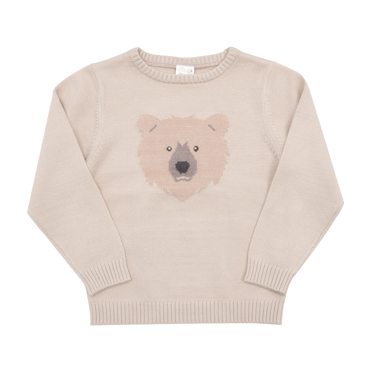 Maglione tricot bimbo panna "orso" - Mawi