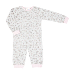 Pigiama intero bimba grigio/rosa stampa "ballerine" - Mawi