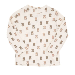 Lupetto maniche lunghe bimba panna stampato "orsetti" - Mawi