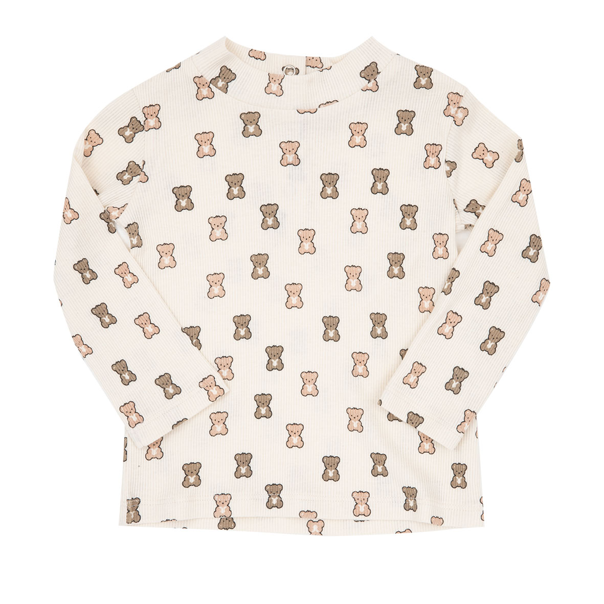 Lupetto maniche lunghe bimba panna stampato "orsetti" - Mawi