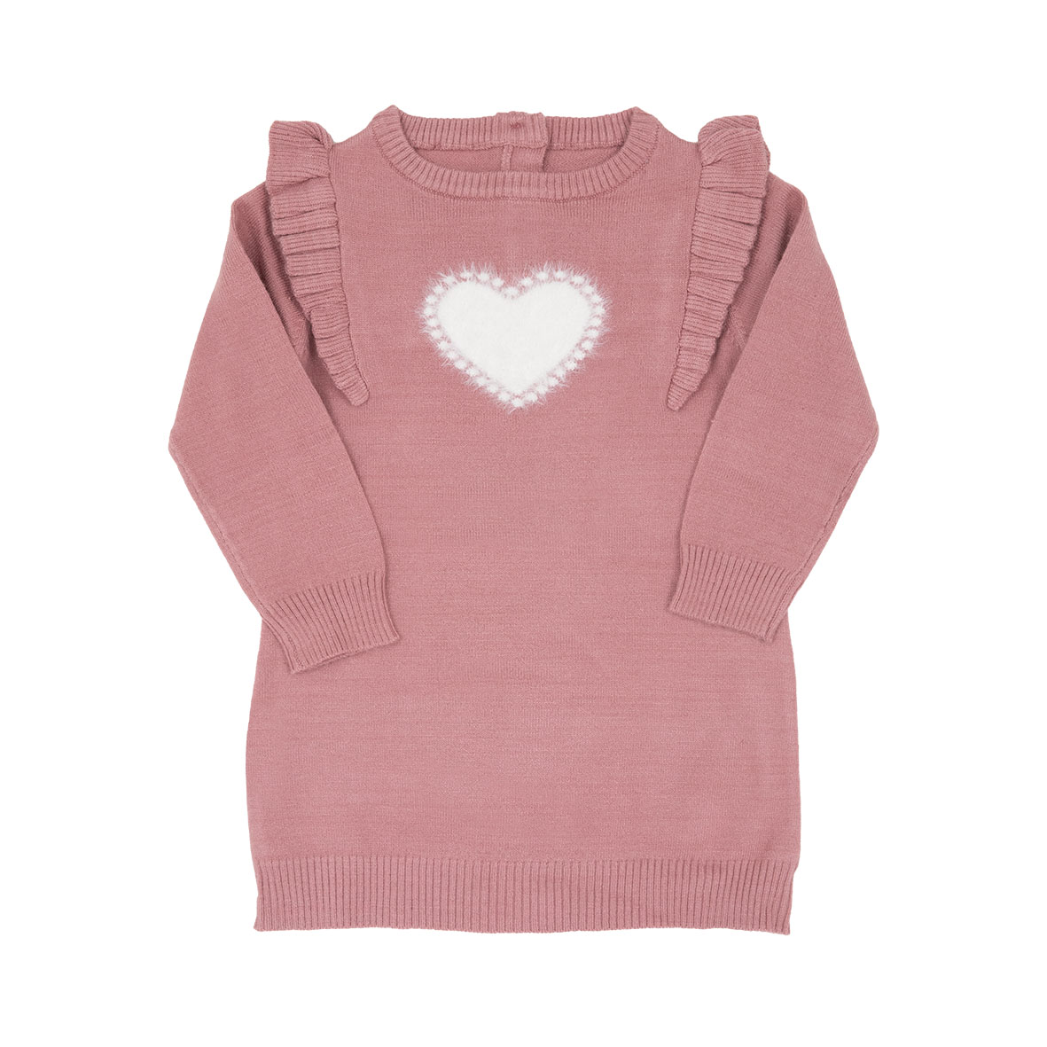 Vestito tricot bimba rosa antico - Mawi