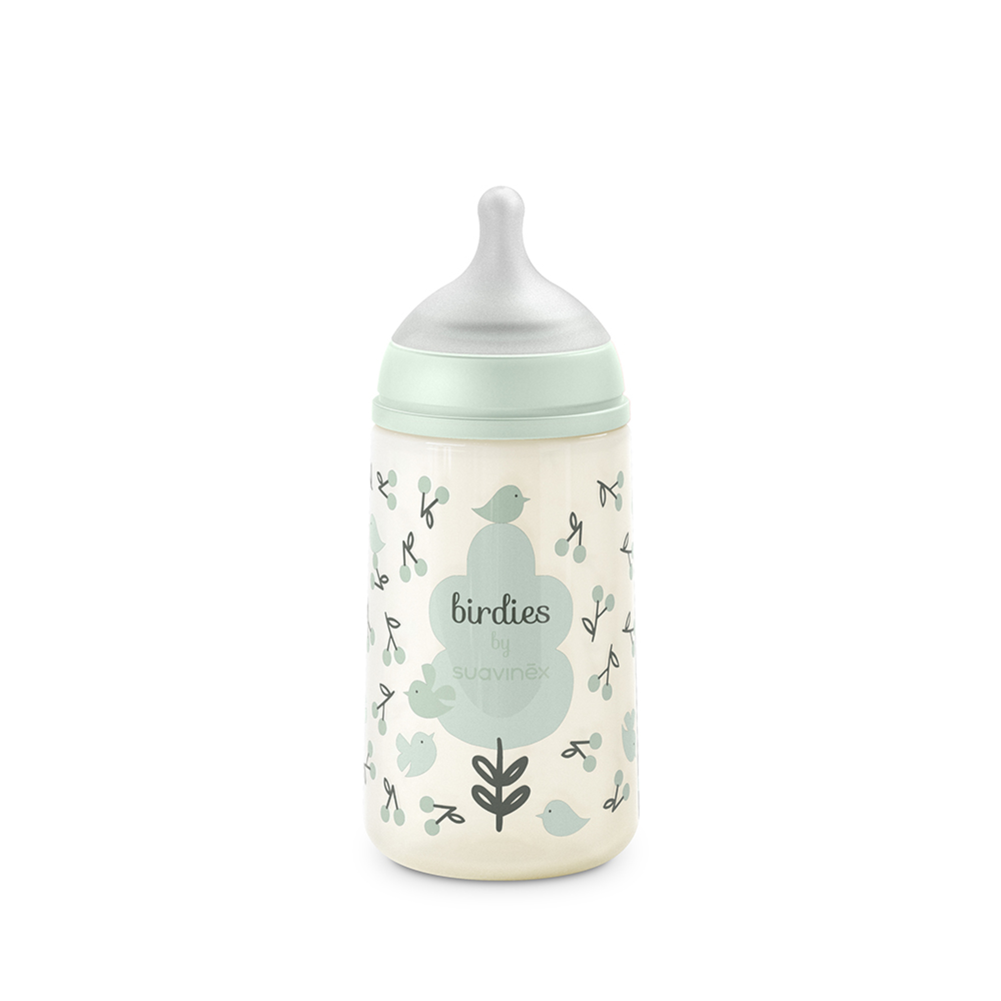 Biberon birdies 270ml sxpro flusso medio +0 mesi verde - suavinex - Suavinex