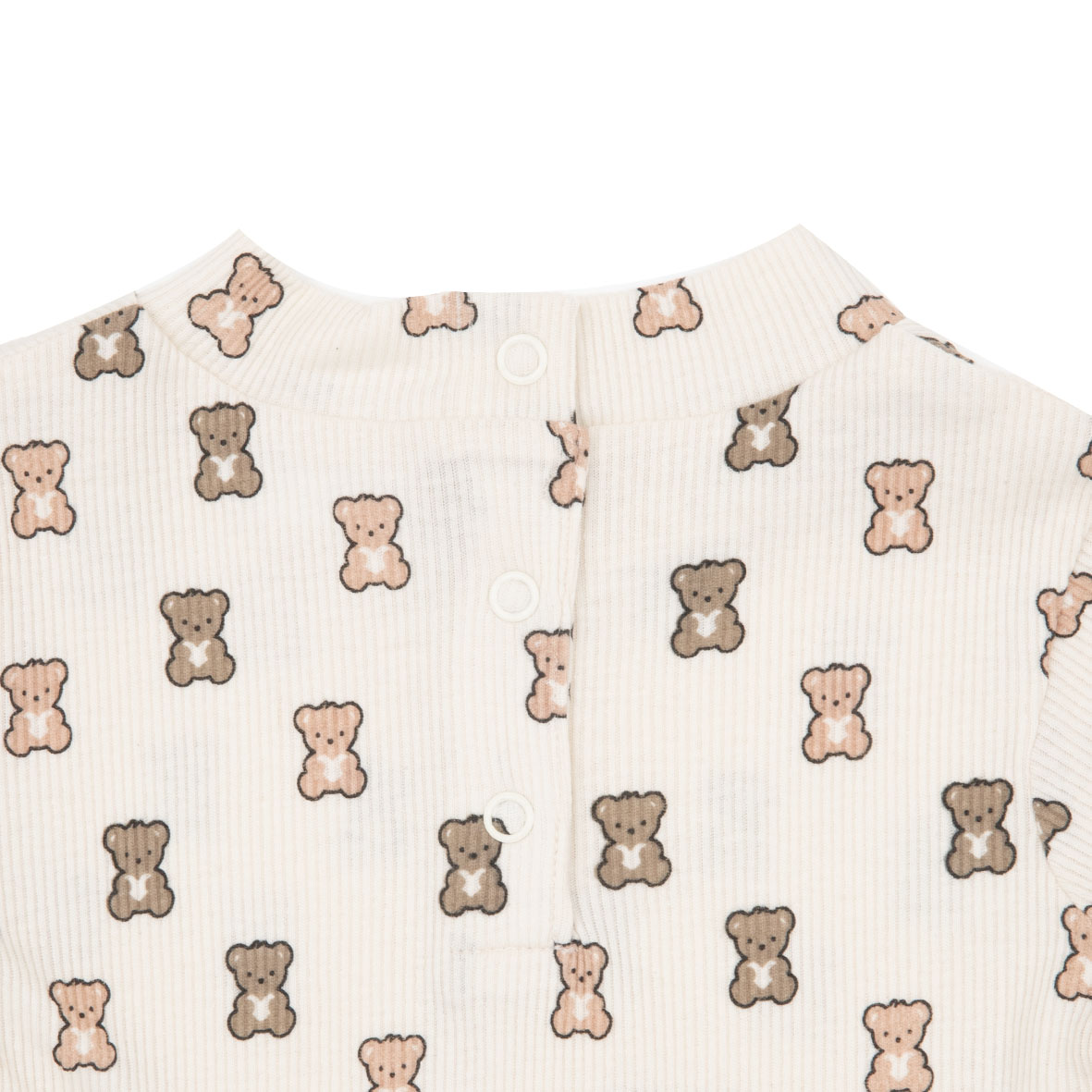 Lupetto maniche lunghe bimba panna stampato "orsetti" - Mawi