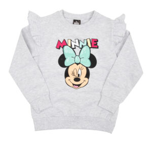 Maglia felpata bimba grigia "minnie" - Disney