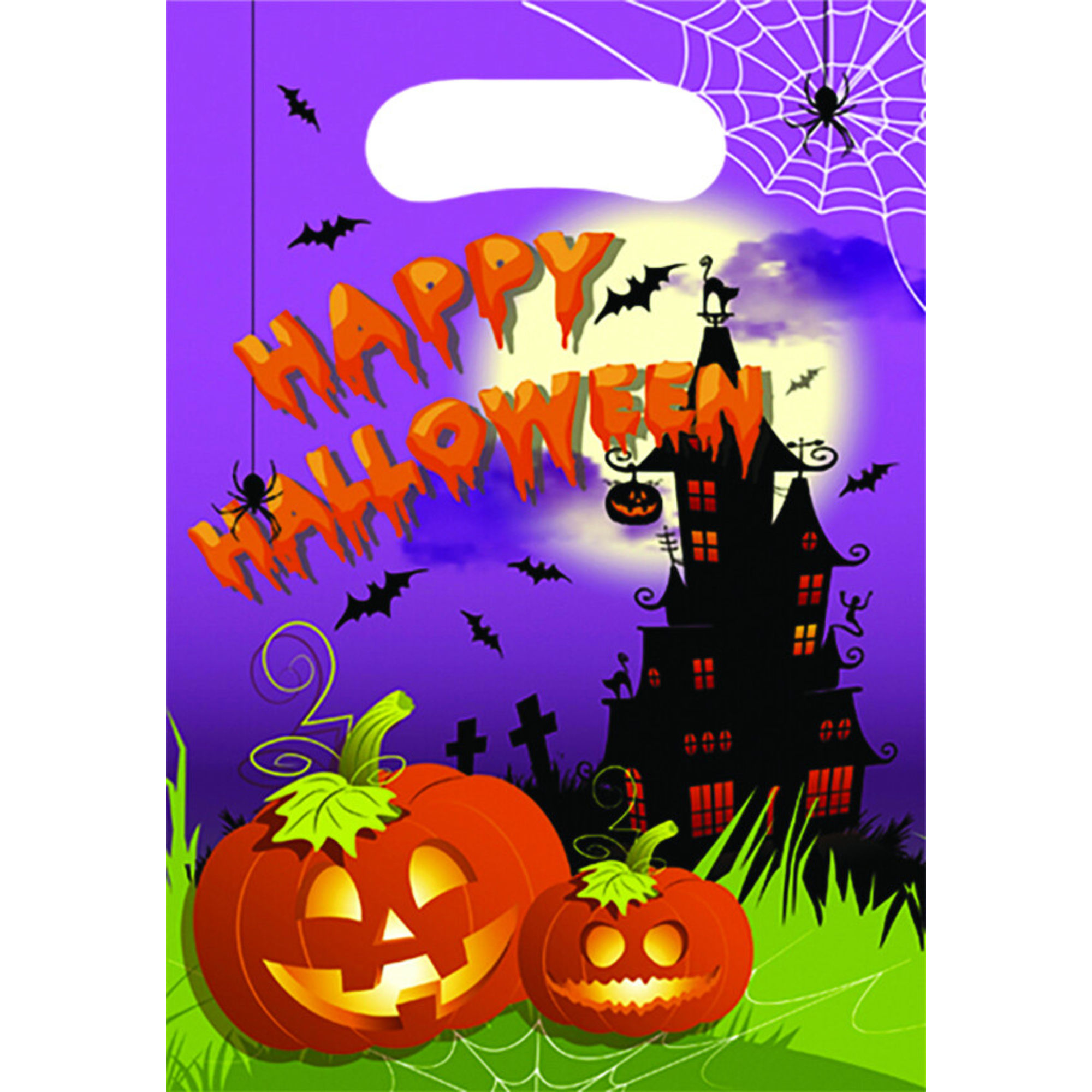 Sacchetti halloween in plastica 23x16 cm – confezione 6 pezzi - Ciao