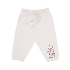 Pantalone felpato bimba beige stampa "animaletto" - Mawi