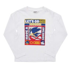 T-shirt manica lunga bimbo bianca "sonic" - SEGA SONIC
