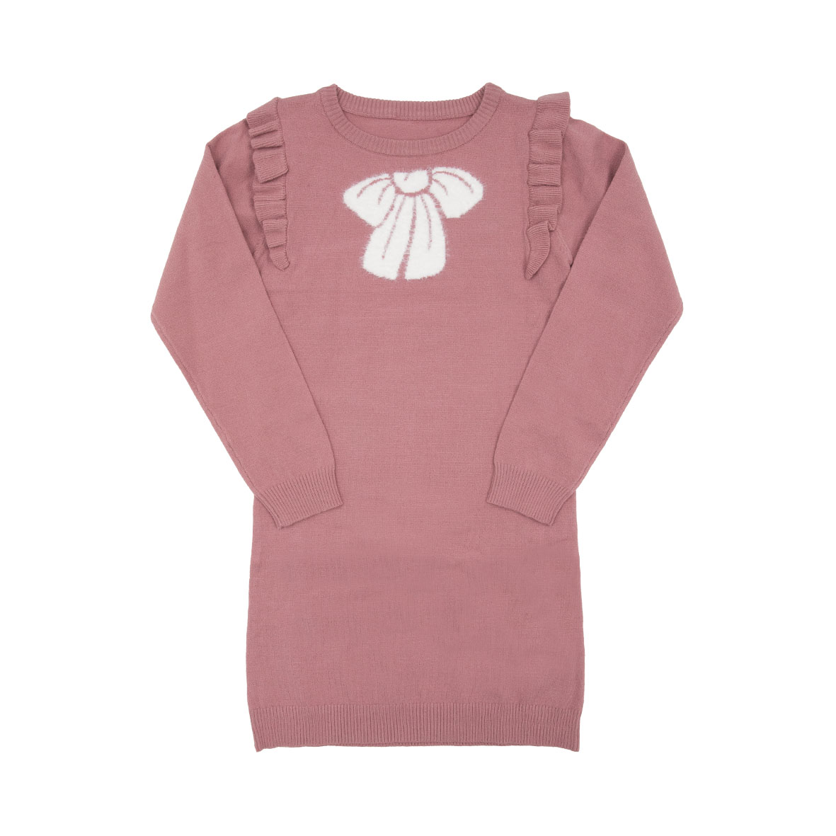 Vestito tricot bimba rosa antico - Mawi