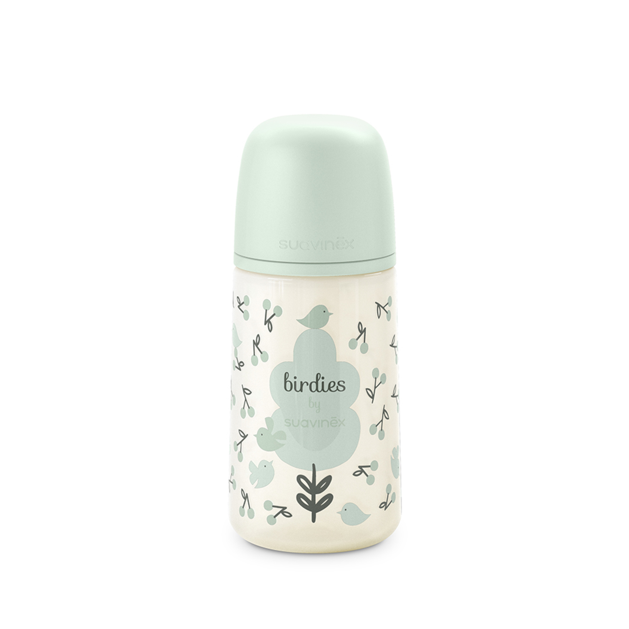 Biberon birdies 270ml sxpro flusso medio +0 mesi verde - suavinex - Suavinex