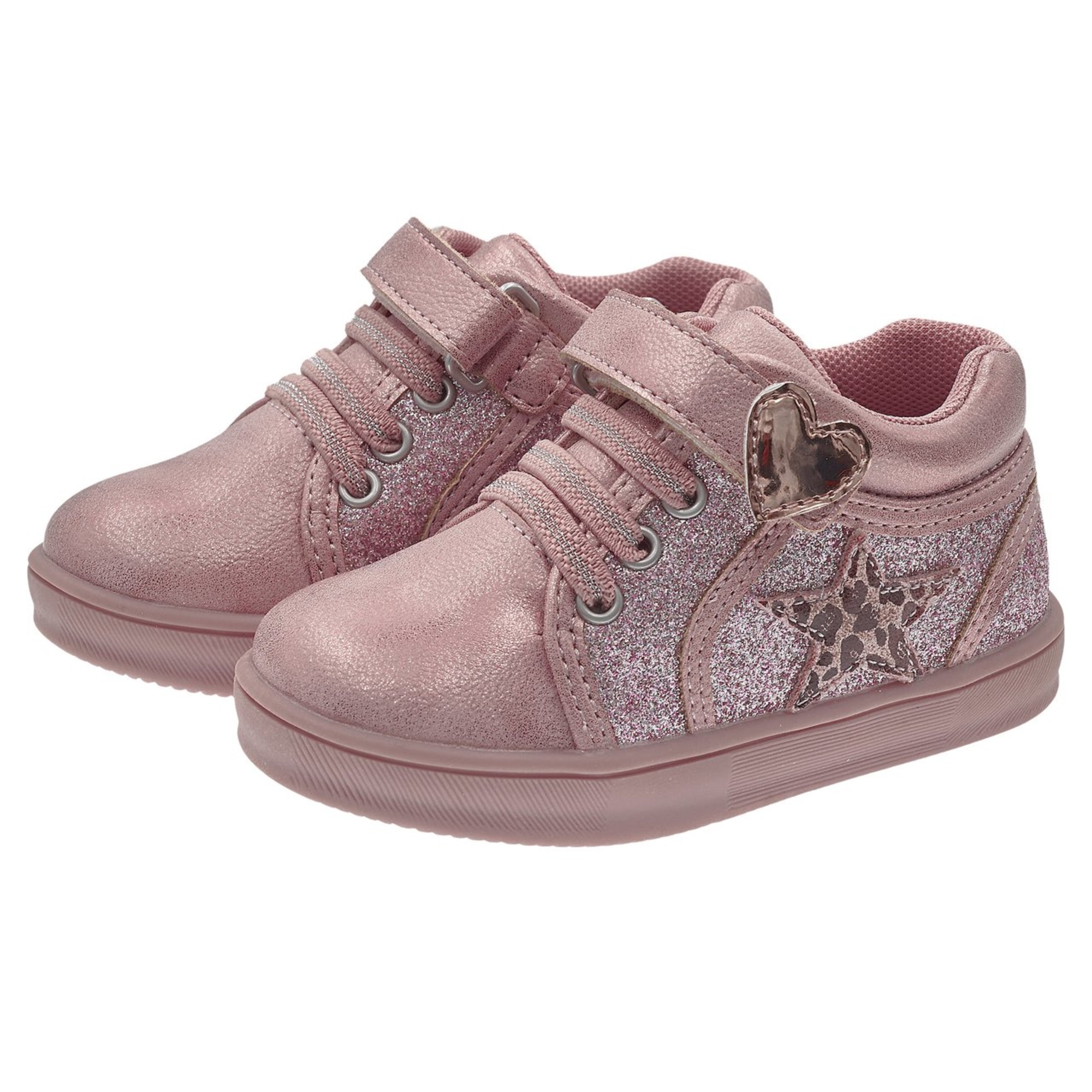 Scarpa farol stringata rosa con glitter e stella - chicco - Chicco