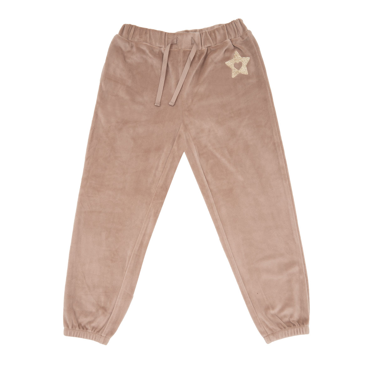 Pantalone ciniglia bimba beige "piccola stella" - Mawi