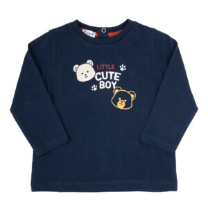 T-shirt jersey manica lunga bimbo blue stampata - Mawi