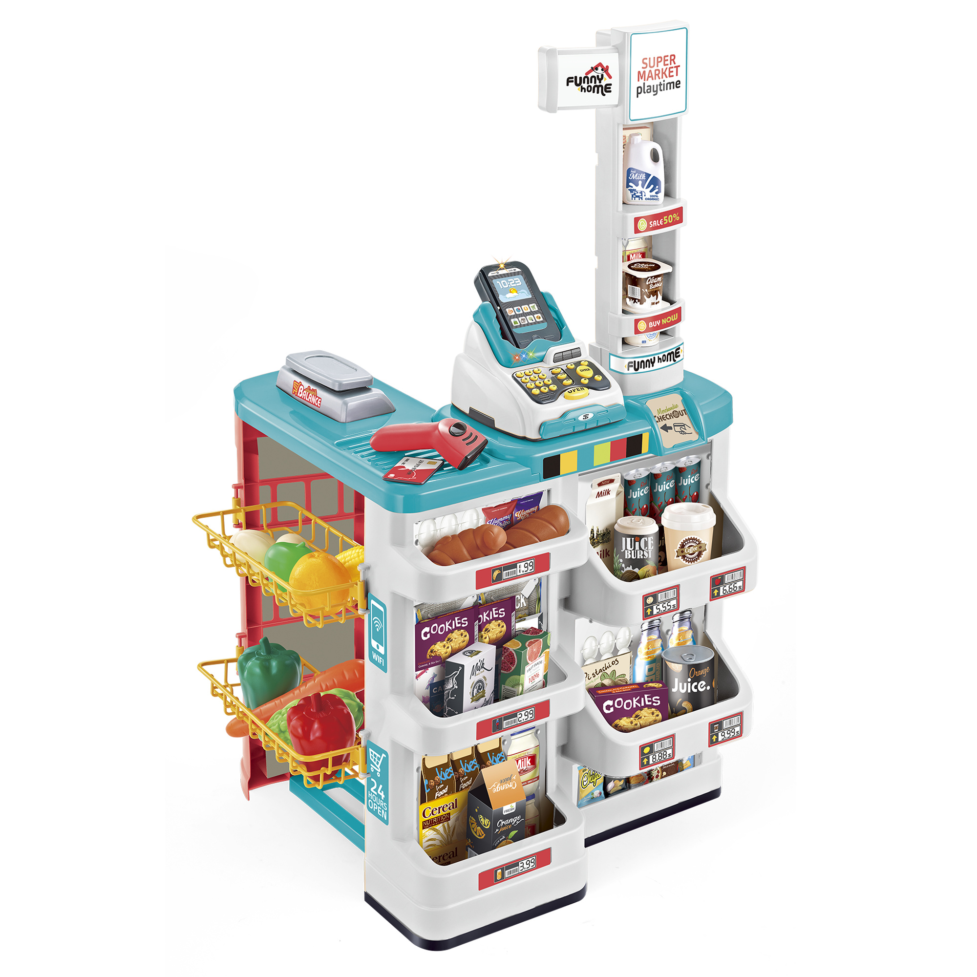 Supermarket playtime con cassa e carrello - Superstar