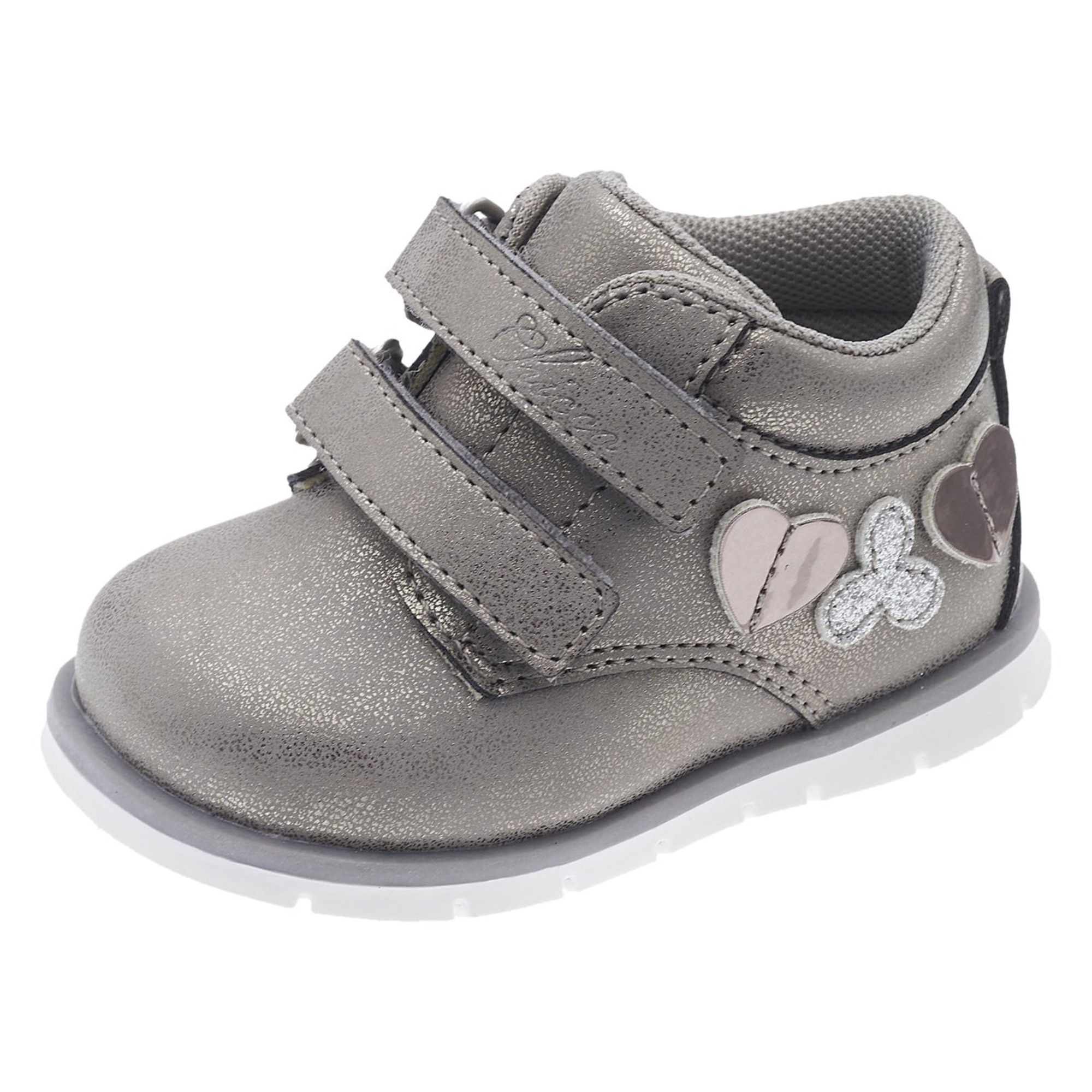 Scarpa fresia doppio velcro acciaio con app. cuori-fiori - chicco - Chicco