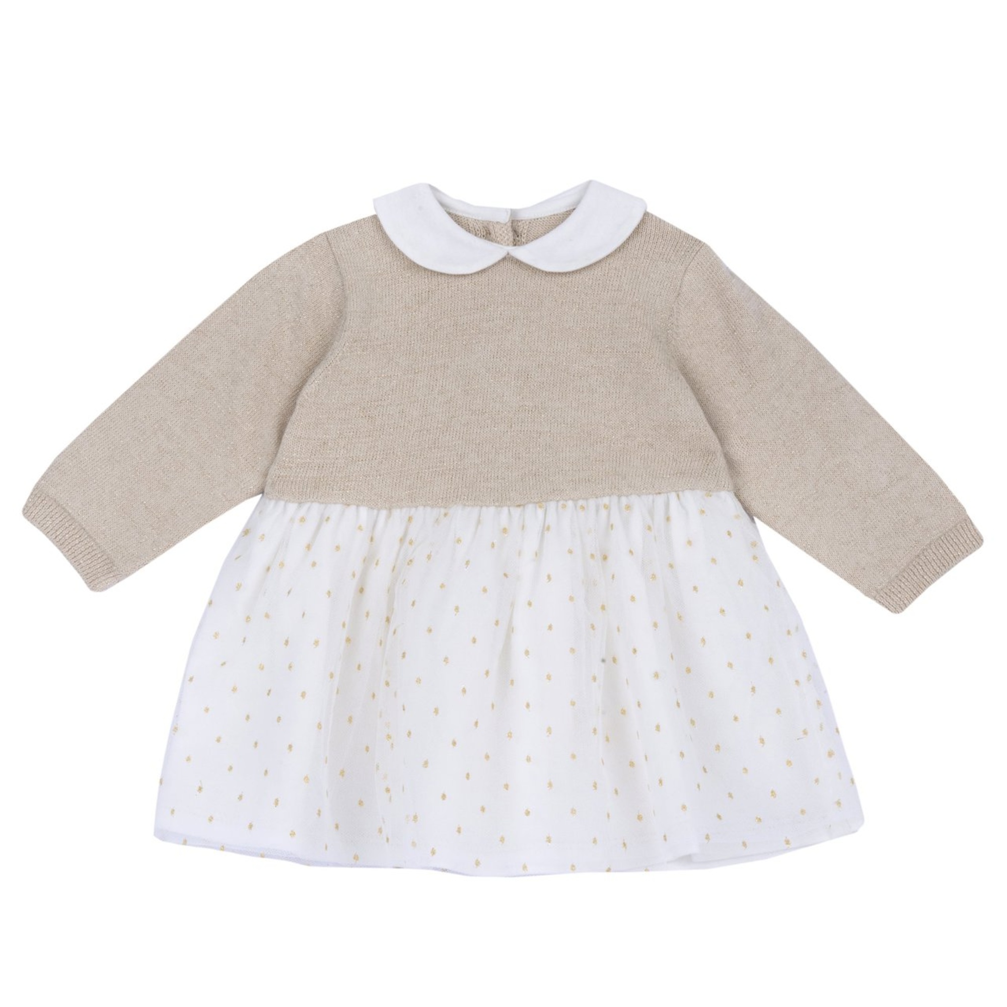 Abito oro con tulle - chicco - Chicco