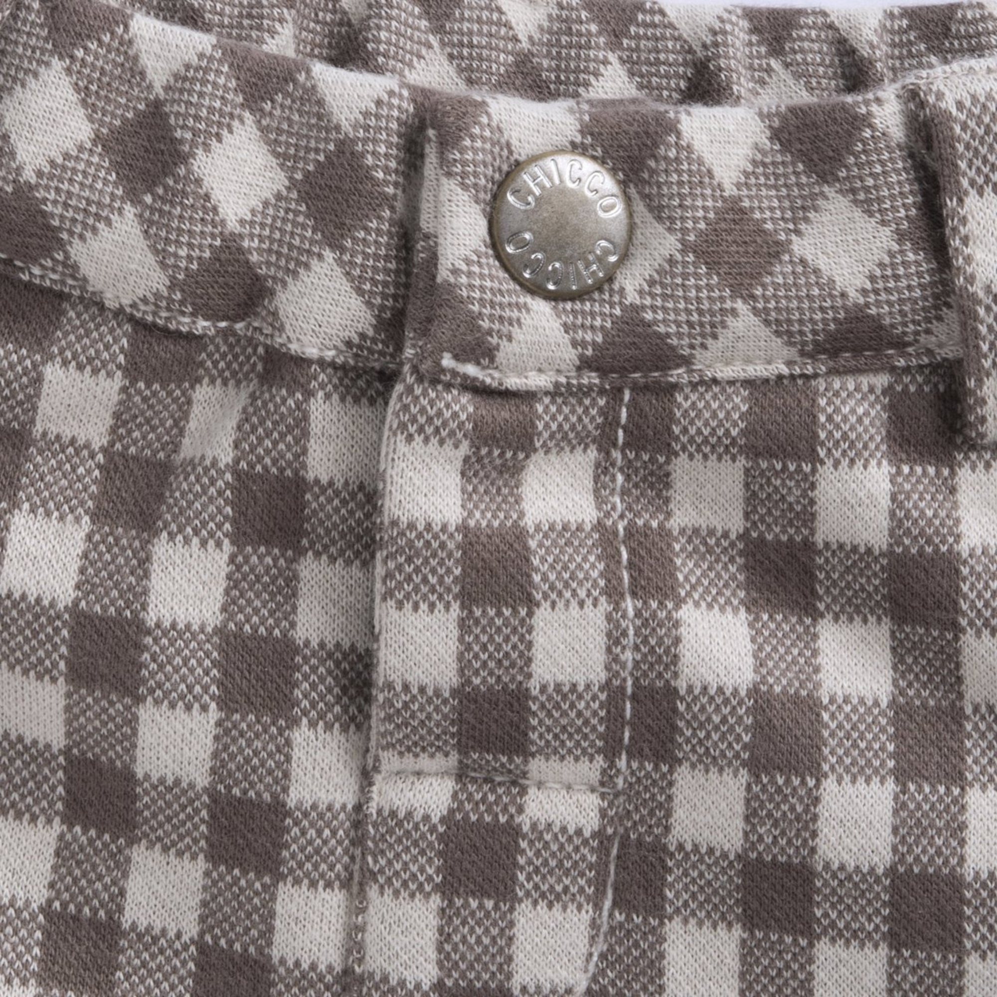 Set 2 pz t-shirt ml applicazione orso+pantaloni vichy - chicco - Chicco