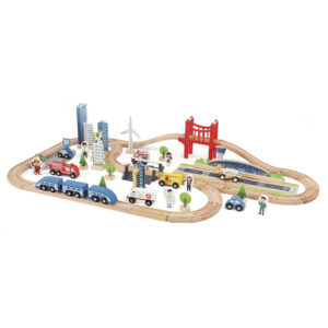 Set trenino in legno 100 pezzi - WOOD N'PLAY