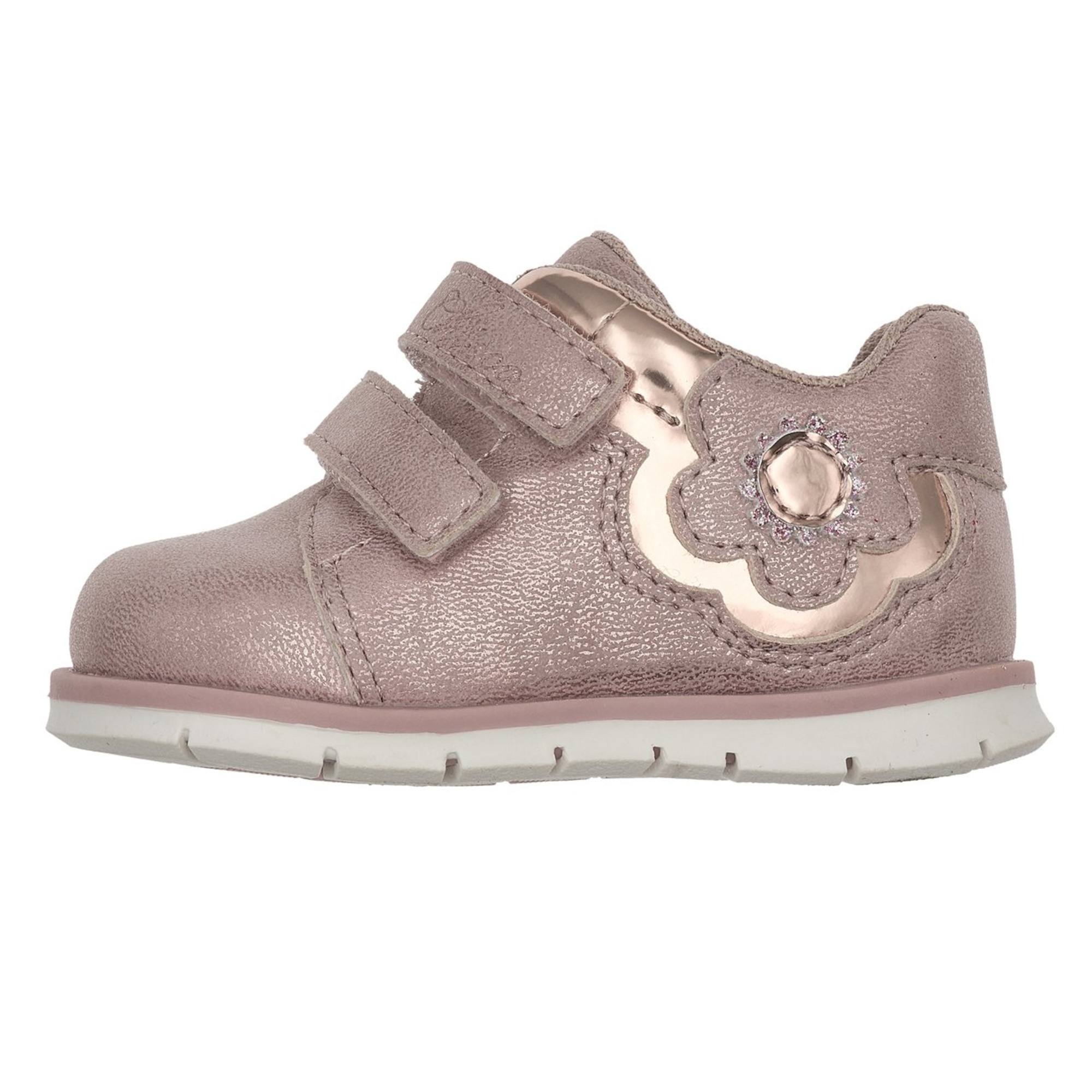 Scarpa fenix doppio velcro rosa con fiore laterale - chicco - Chicco