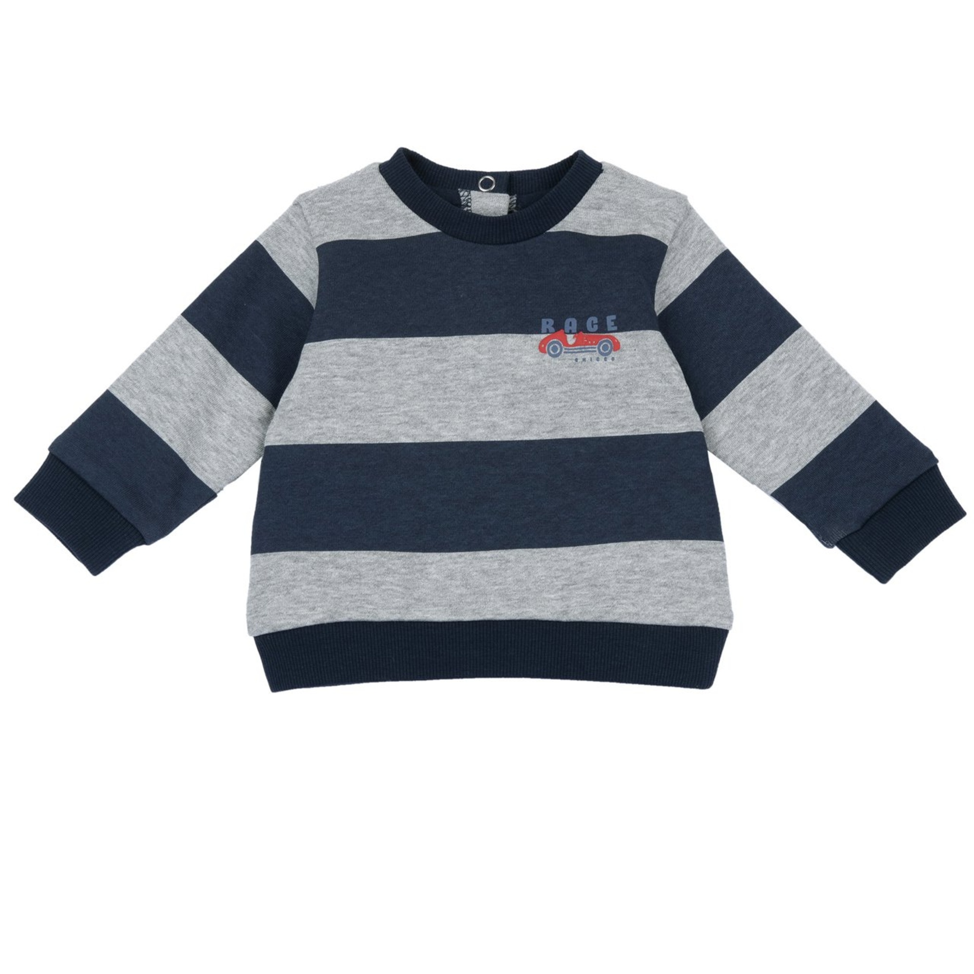 Set 2 pz felpa rigata+pantaloni felpa blu - chicco - Chicco