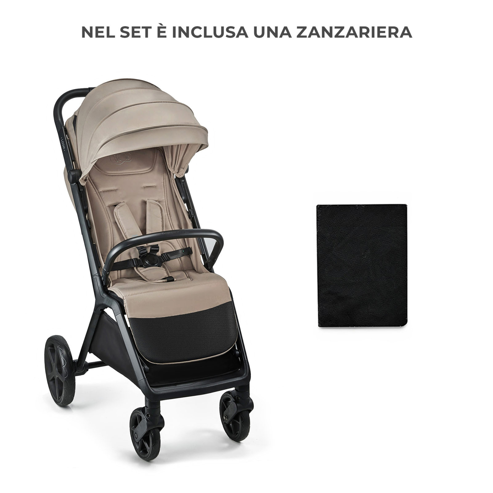 Passeggino leggero loom linen beige - kinderkraft - KinderKraft