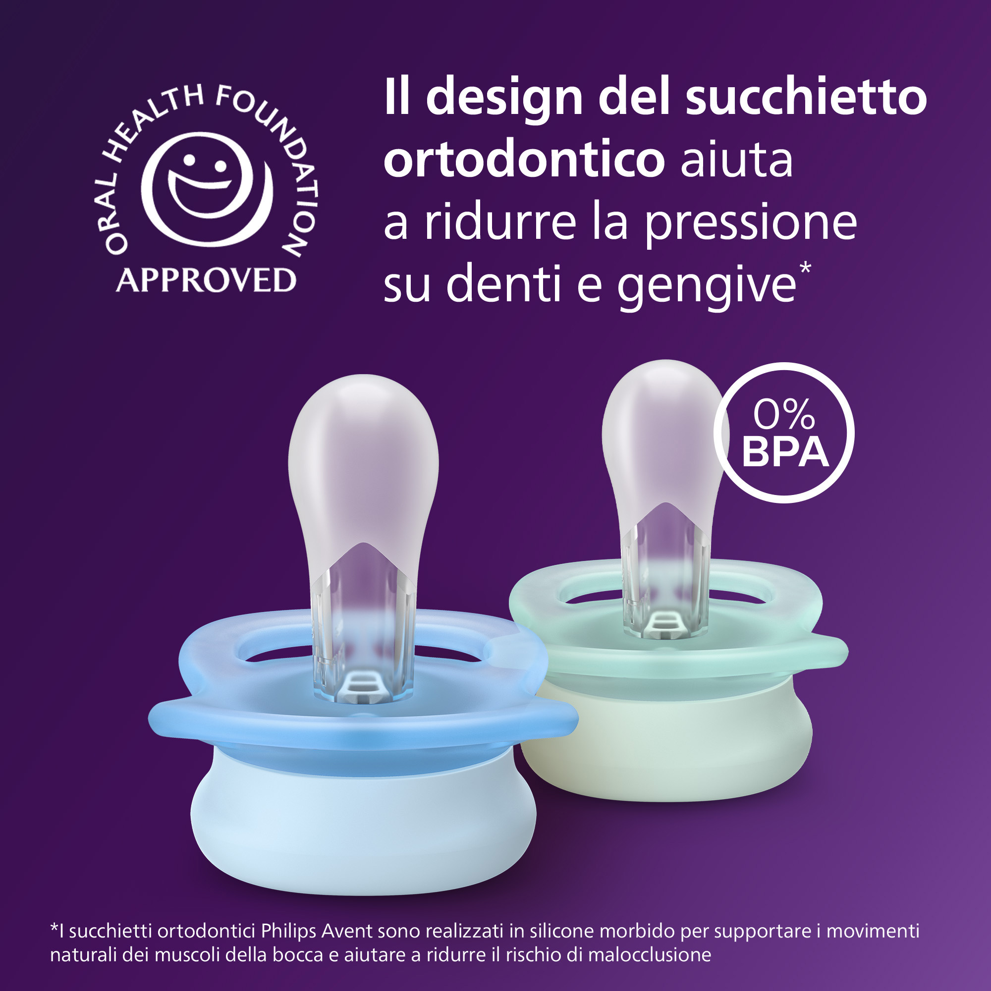 Succhietti ultra start 0-2m day pastello verde e blu , a base vegetale - set da 2 ciucci - philips avent - Avent